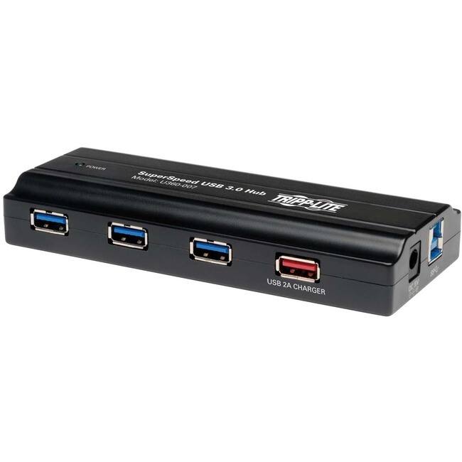 Eaton Tripp Lite Series 7-Port USB 3.x (5Gbps) Hub with 1.5A Charging - USB - External - 8 USB Port(s) - 7 USB 3.0 - Black