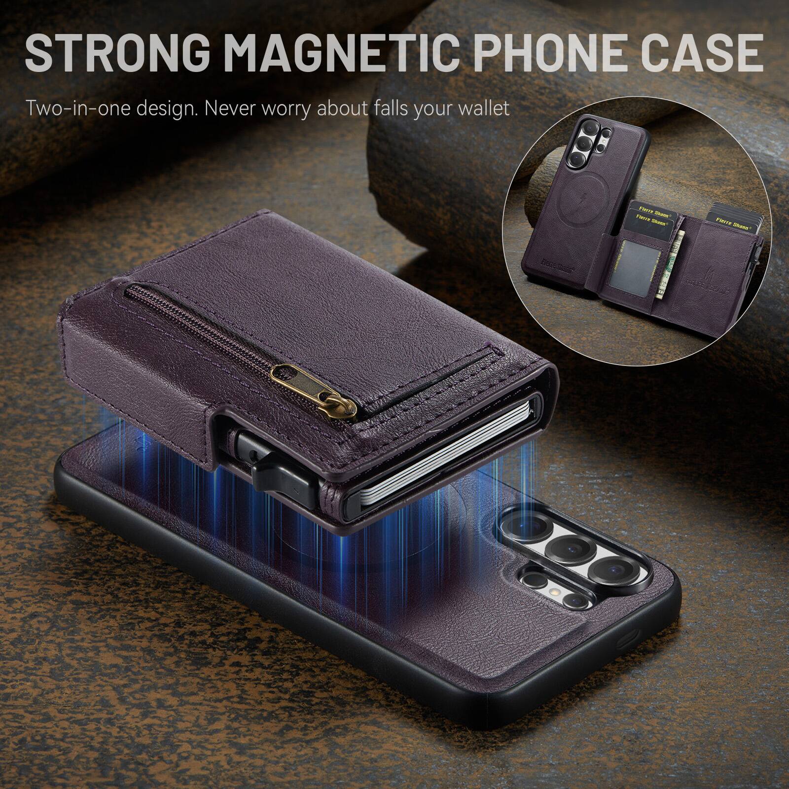 STRONG MAGNETIC PHONE CASE  
Two-in-one design. Never worry about falls your wallet