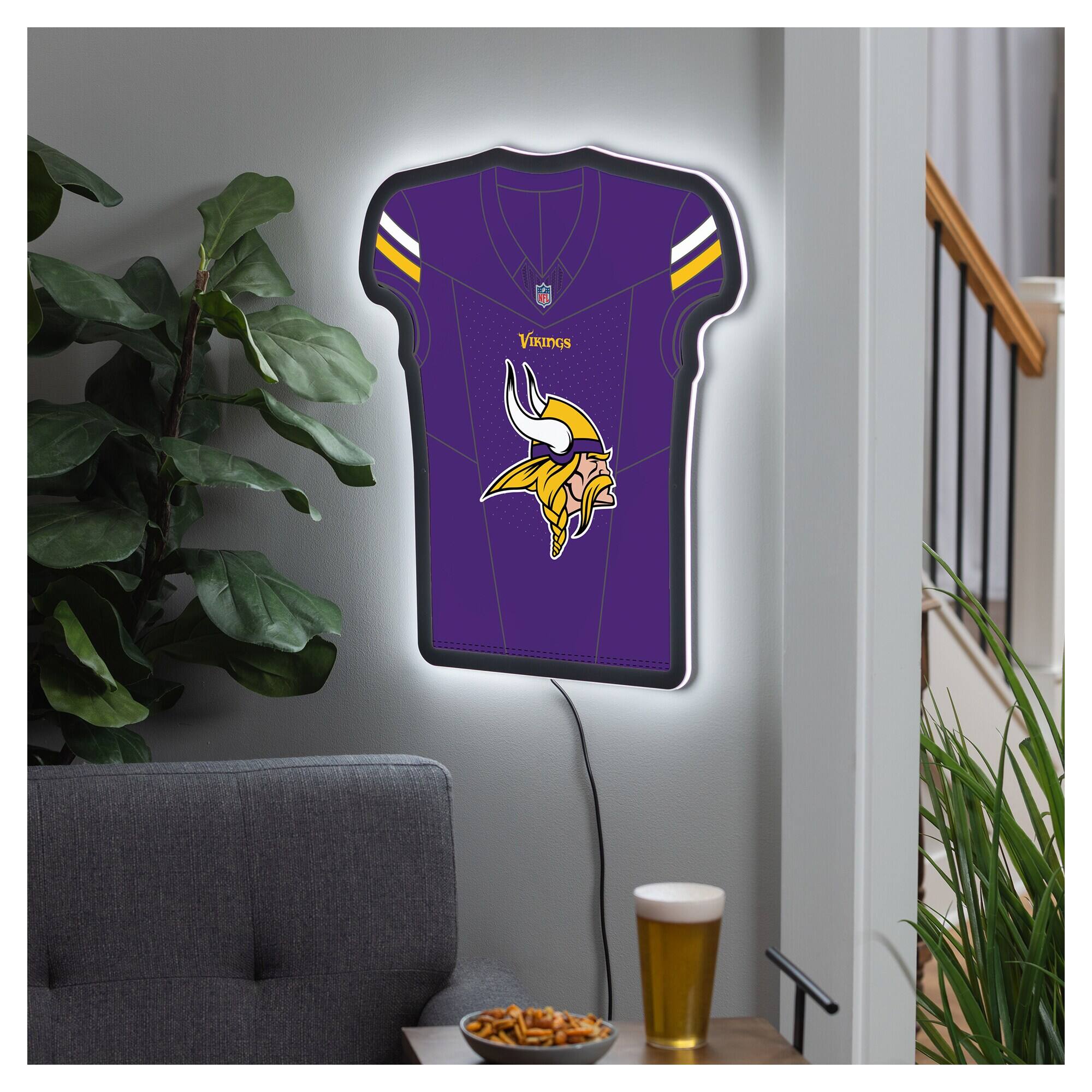 Minnesota Vikings 23" LED Jersey Lighted Wall Sign