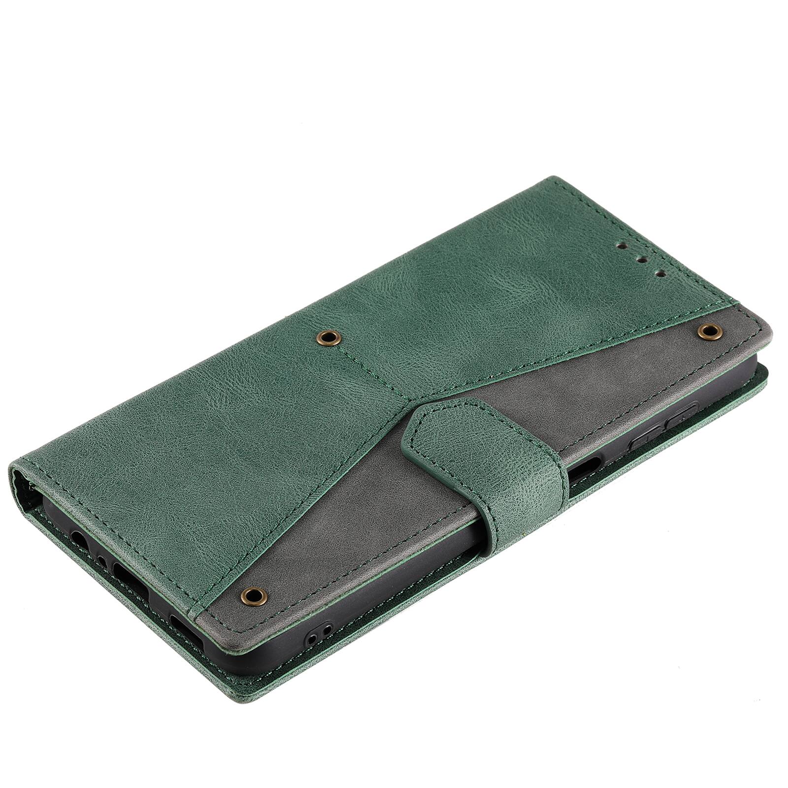 Alt View 4. Dteck - Wallet Case for Apple iPhone Air 2025,Vintage PU Leather Flip Card Holder Kickstand Magnetic Closure Phone Cover - Green.