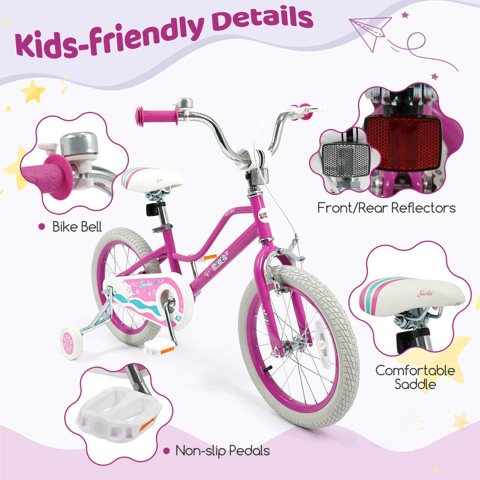 Kids-friendly Details

- Bike Bell
- Front/Rear Reflectors
- Comfortable Saddle
- Non-slip Pedals