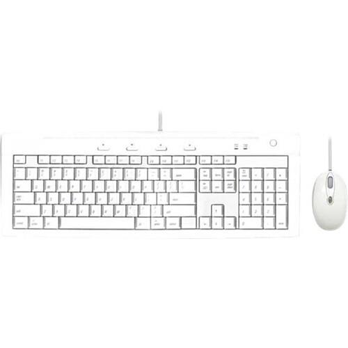 Best Buy: Macally iKey Slim Combo Keyboard and Optical Mouse Ice white