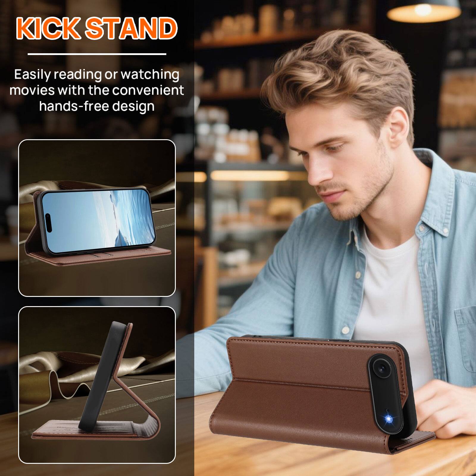 KICK STAND

Easily reading or watching movies with the convenient hands-free design