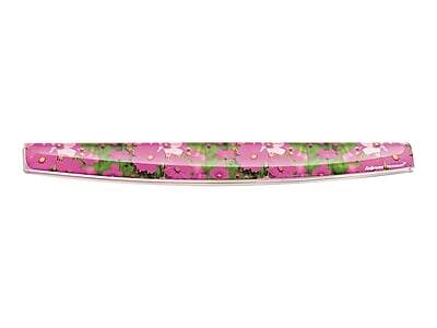 Front. Fellowes - Photo Gel Wrist Rest, Pink Flowers (9179101) - Pink Flowers.