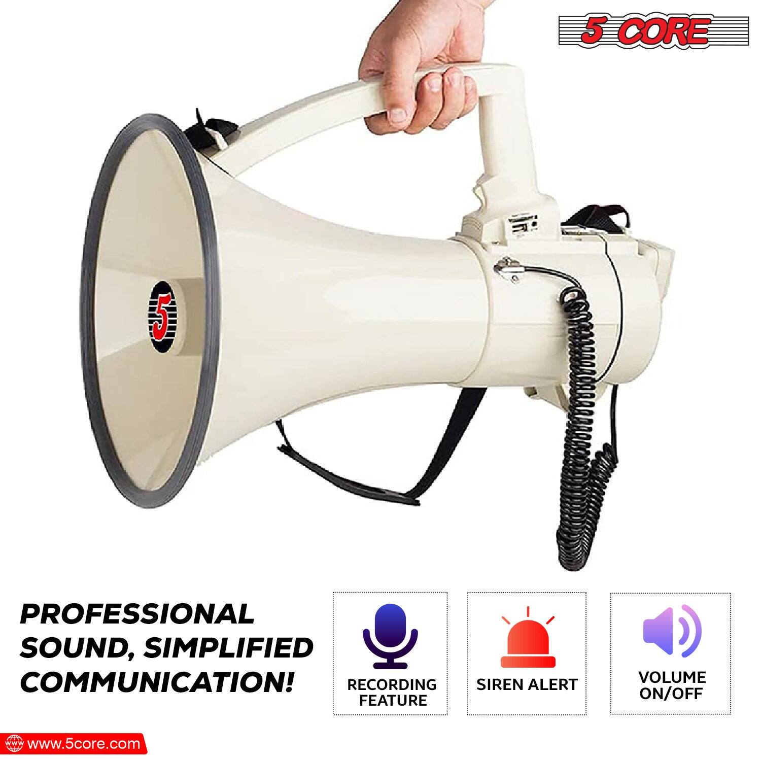 5 CORE

PROFESSIONAL SOUND, SIMPLIFIED COMMUNICATION!

RECORDING FEATURE
SIREN ALERT
VOLUME ON/OFF

www.5core.com