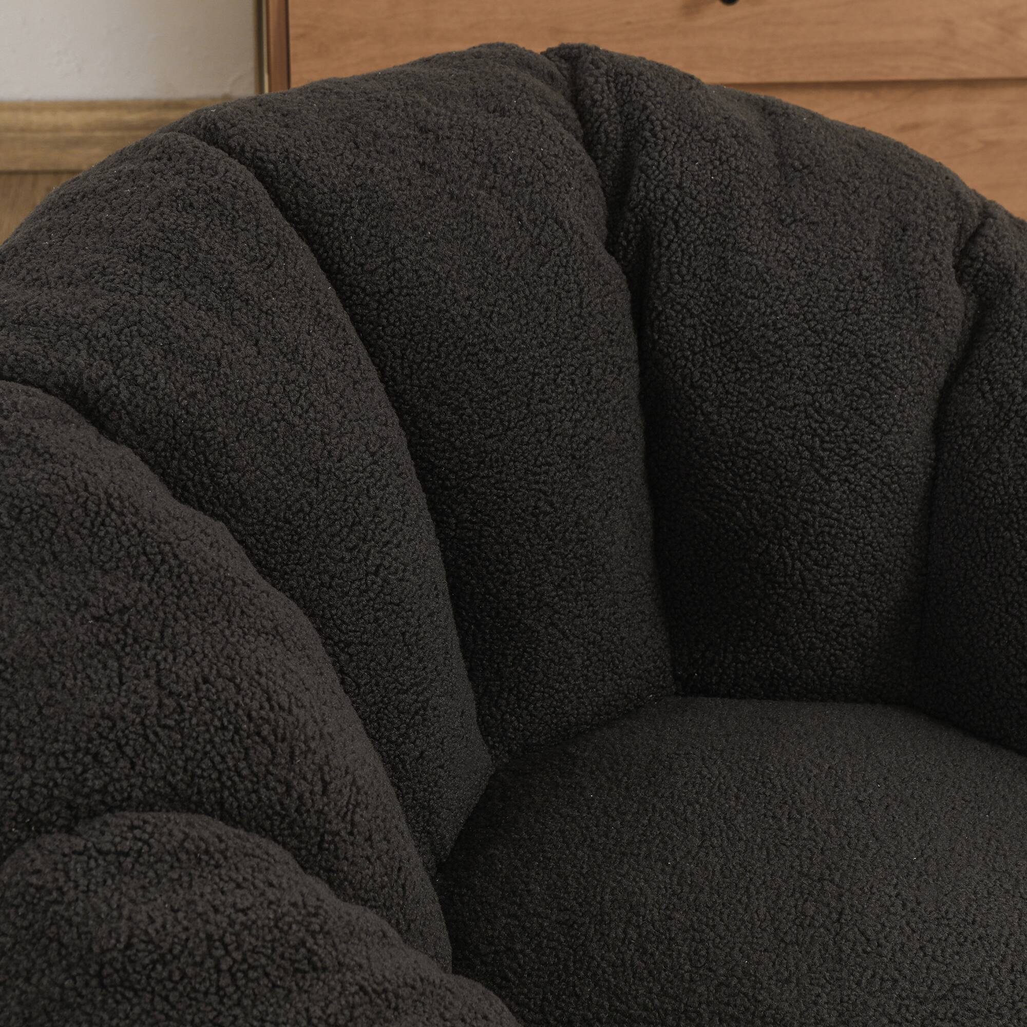 Alt View 2. LOVMOR - Oversized Teddy Bean Bag Chairs Memory Foam For Living Room Bedroom Dorm Plush Soft Cozy Adult Spacious Indoor - Dark Gray.