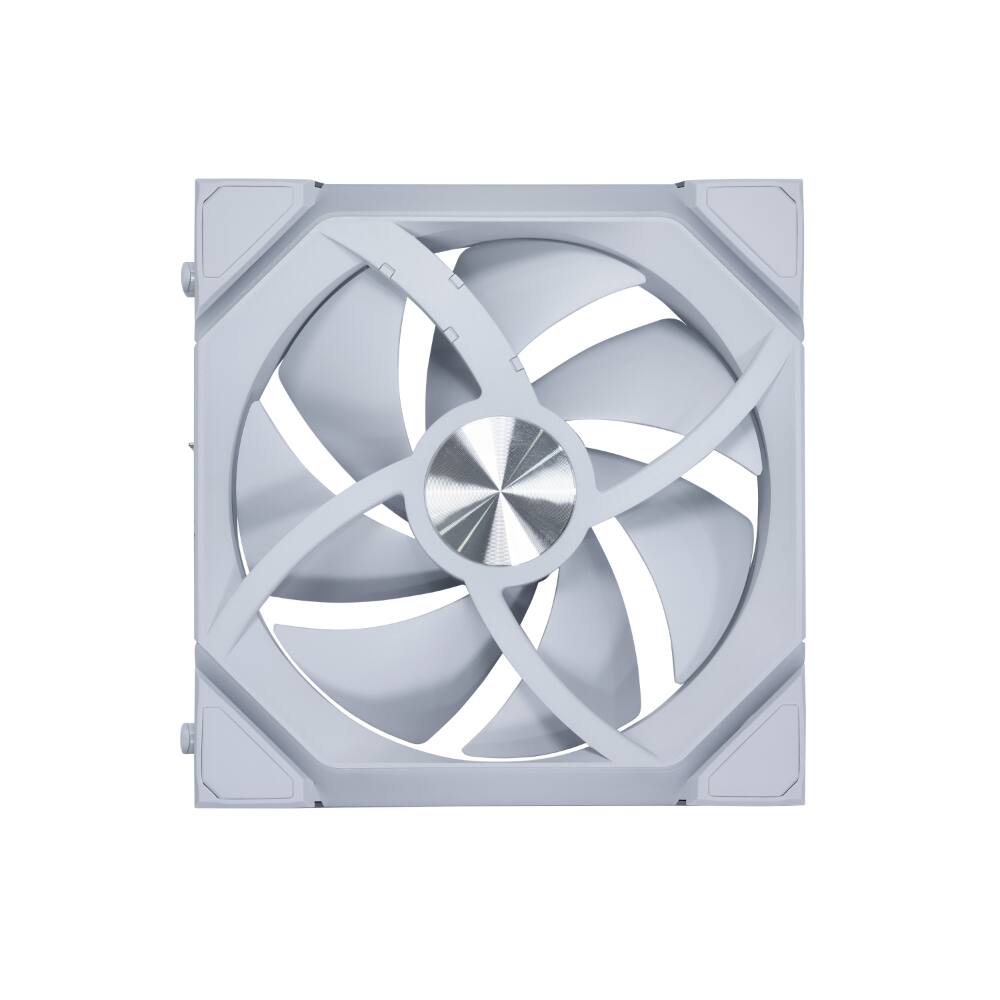 Left. Lian Li - UNI FAN SL Flex 120mm Reverse Blade ARGB Fan, Single Pack, Controller Not Included - White (12RSL1F1W) - White.