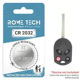 RomeTech - Replacement Battery for Key Fob - Ford Escape 2012-2019 2 Pack