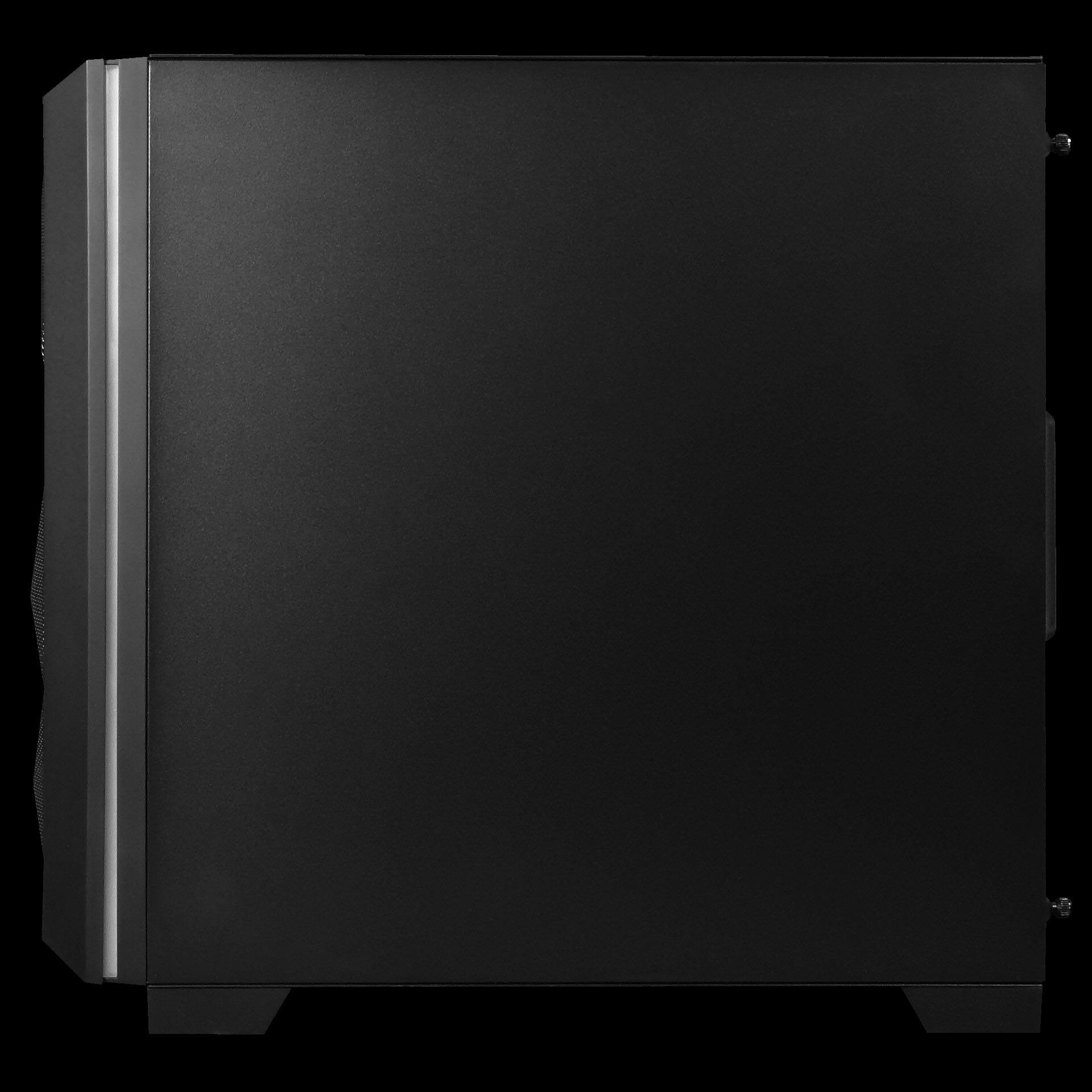 Alt View 6. GAMDIAS - Athena M2 LITE ATX RGB Micro Tower Case, 120mm ARGB Fans, Seamless Tempered Glass, Mesh Front Panel with Color Lighting - Black.