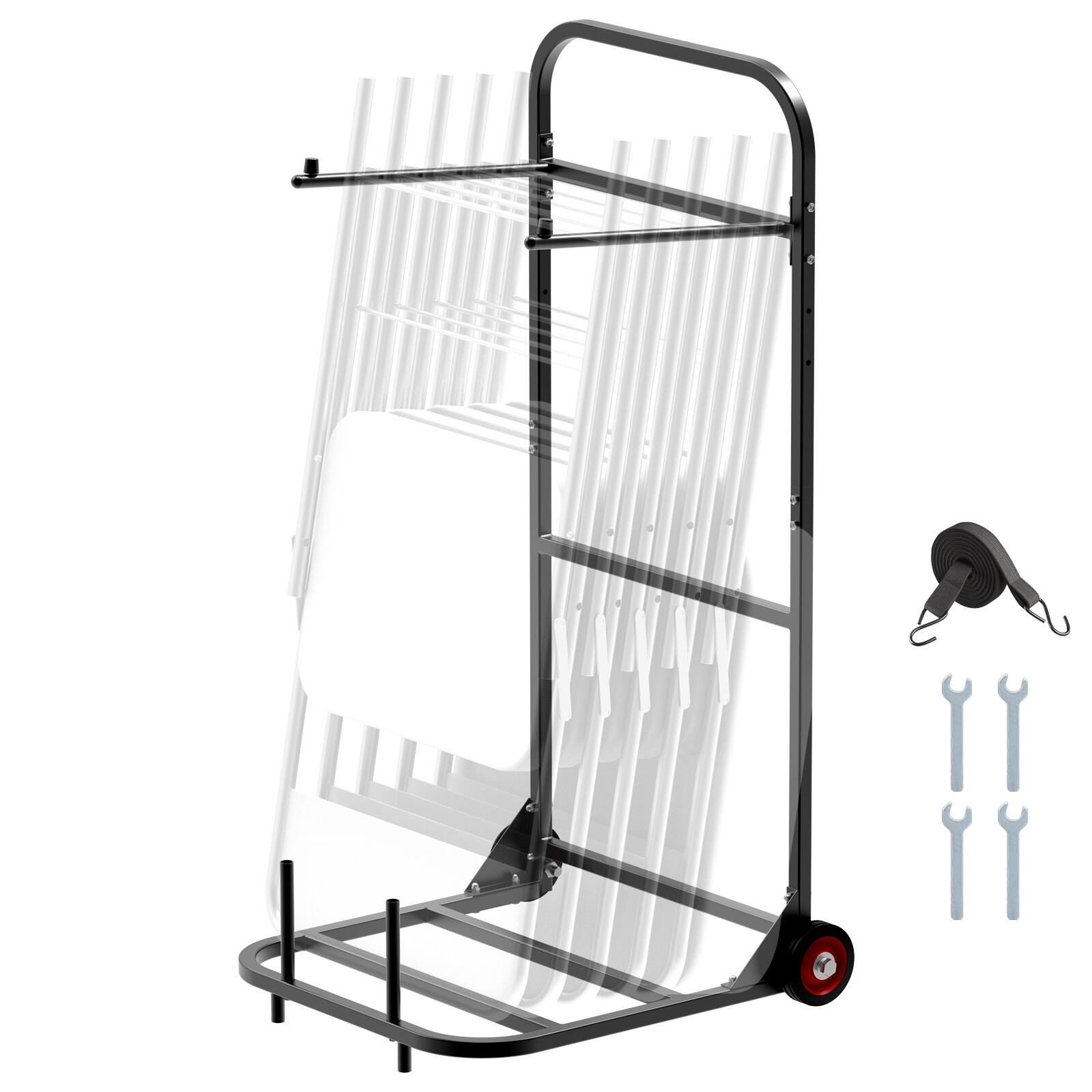 VEVOR Folding Chair Rack, 100 LBS Capacity, Chair Cart for Hanging