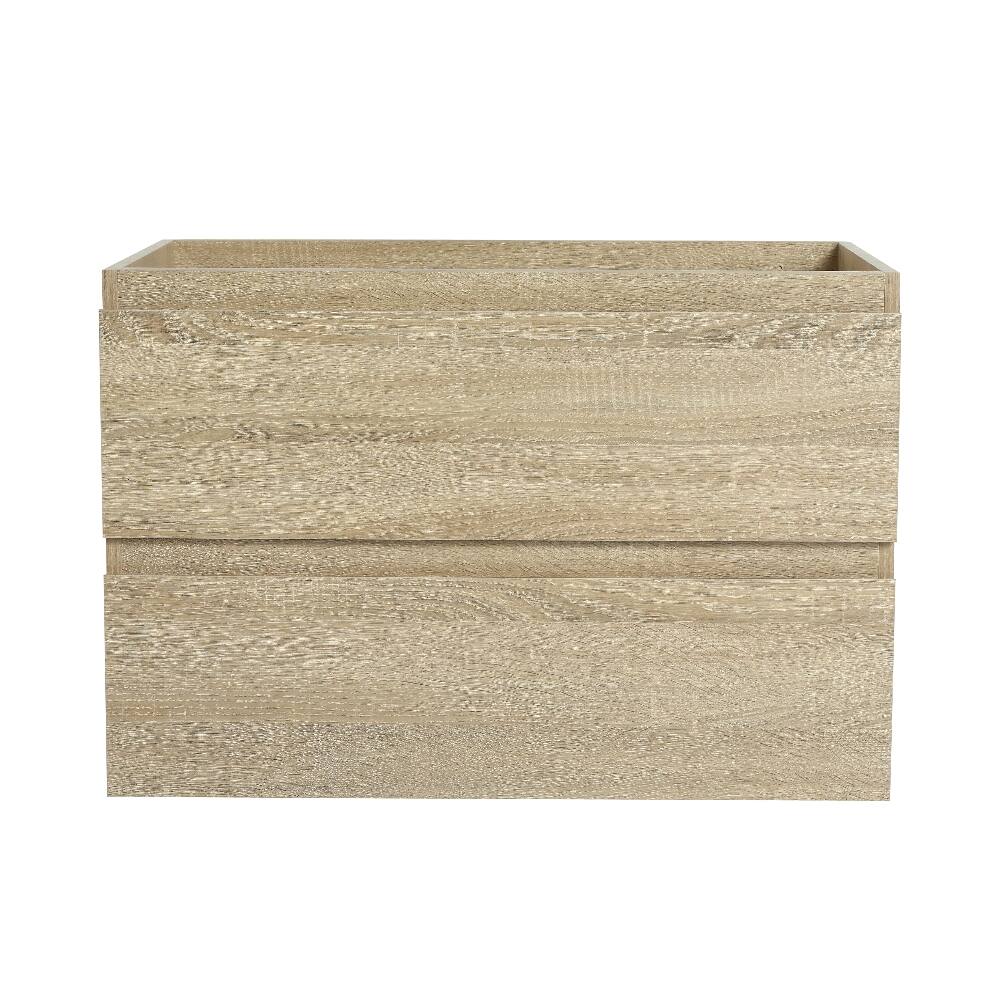 Alt View 8. Loheer - Loheer 30 inch wall mounted bathroom vanity Light Oak Plywood Base Only - Light Oak.