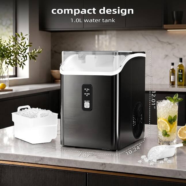 compact design  
1.0L water tank  
a FAL D WITH ON-OFF  
12.01"  
7.87"  
10.24"