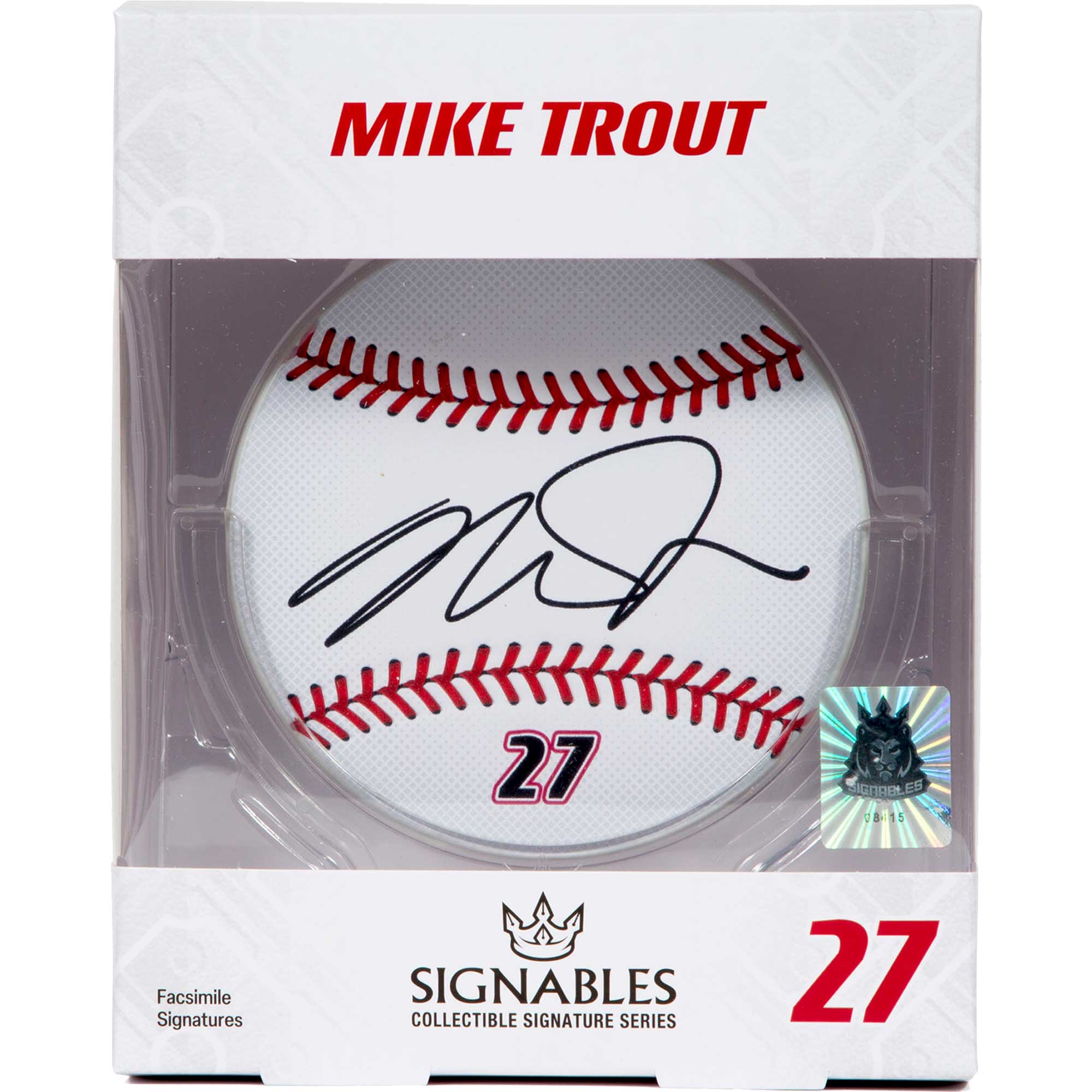 MIKE TROUT  
27  
SIGNABLES  
COLLECTIBLE SIGNATURE SERIES  
Facsimile Signatures  
27