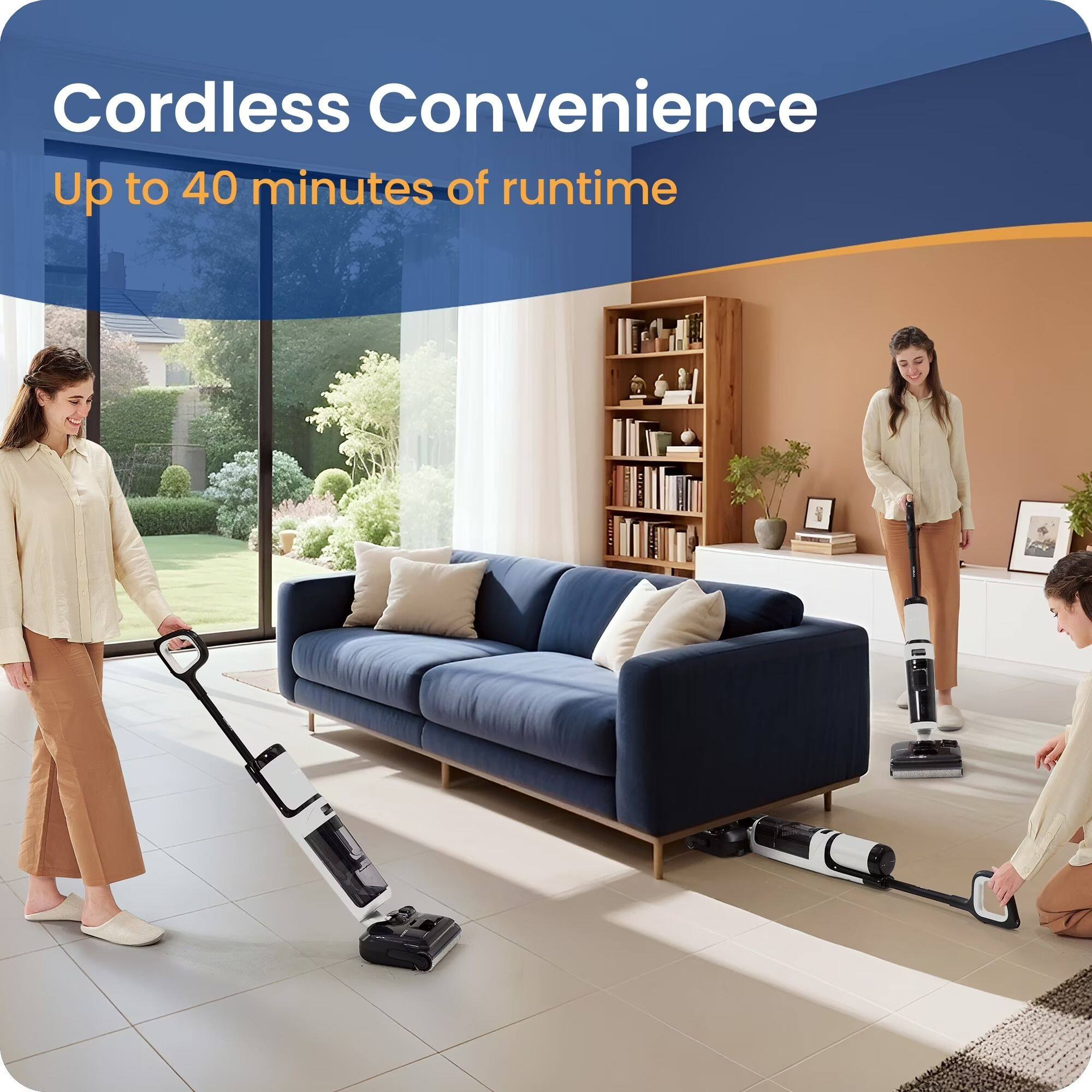 Cordless Convenience  
Up to 40 minutes of runtime