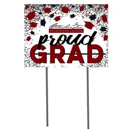 Jardine - Washington College Shoremen 18" x 24" Proud Grad Yard Sign - White