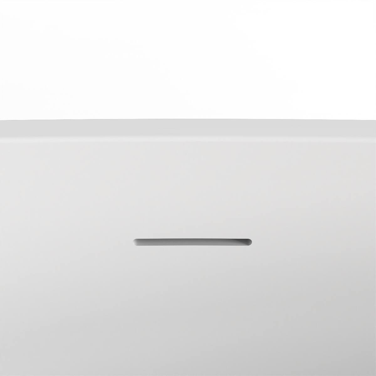 Alt View 6. Loheer - Loheer 63 in Freestanding Solid Surface Soaking Bathtub, Matte White Oval Stone Resin Tub - Matte White.