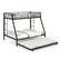 Front. Ecooso - Twin Over Full Bunk Bed with Trundle for Guest Room - Black.