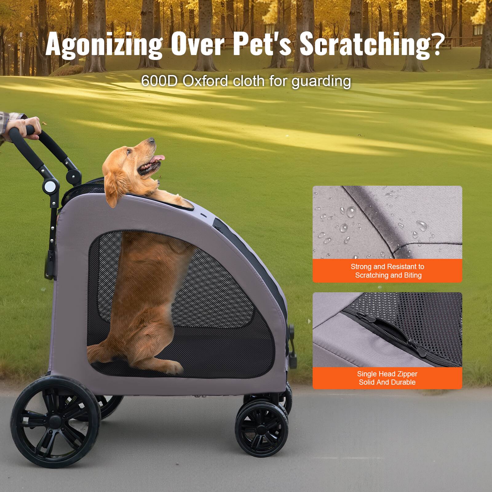 Agonizing Over Pet's Scratching?

600D Oxford cloth for guarding

- Strong and Resistant to Scratching and Biting
- Single Head Zipper Solid And Durable
