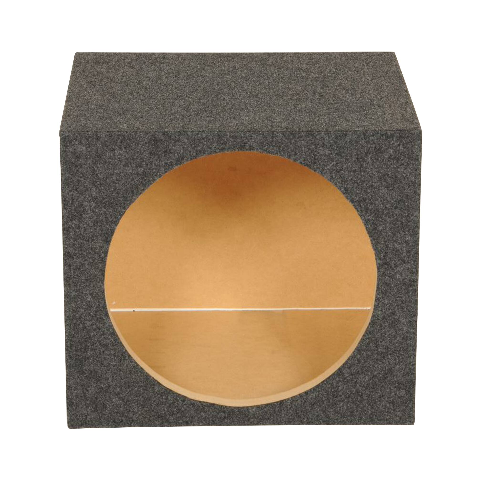 Alt View 5. QPower - QPower 12" Heavy-Duty Single Sealed Vehicle Subwoofer Enclosure Woofer Box, Gray - Charcoal Black.