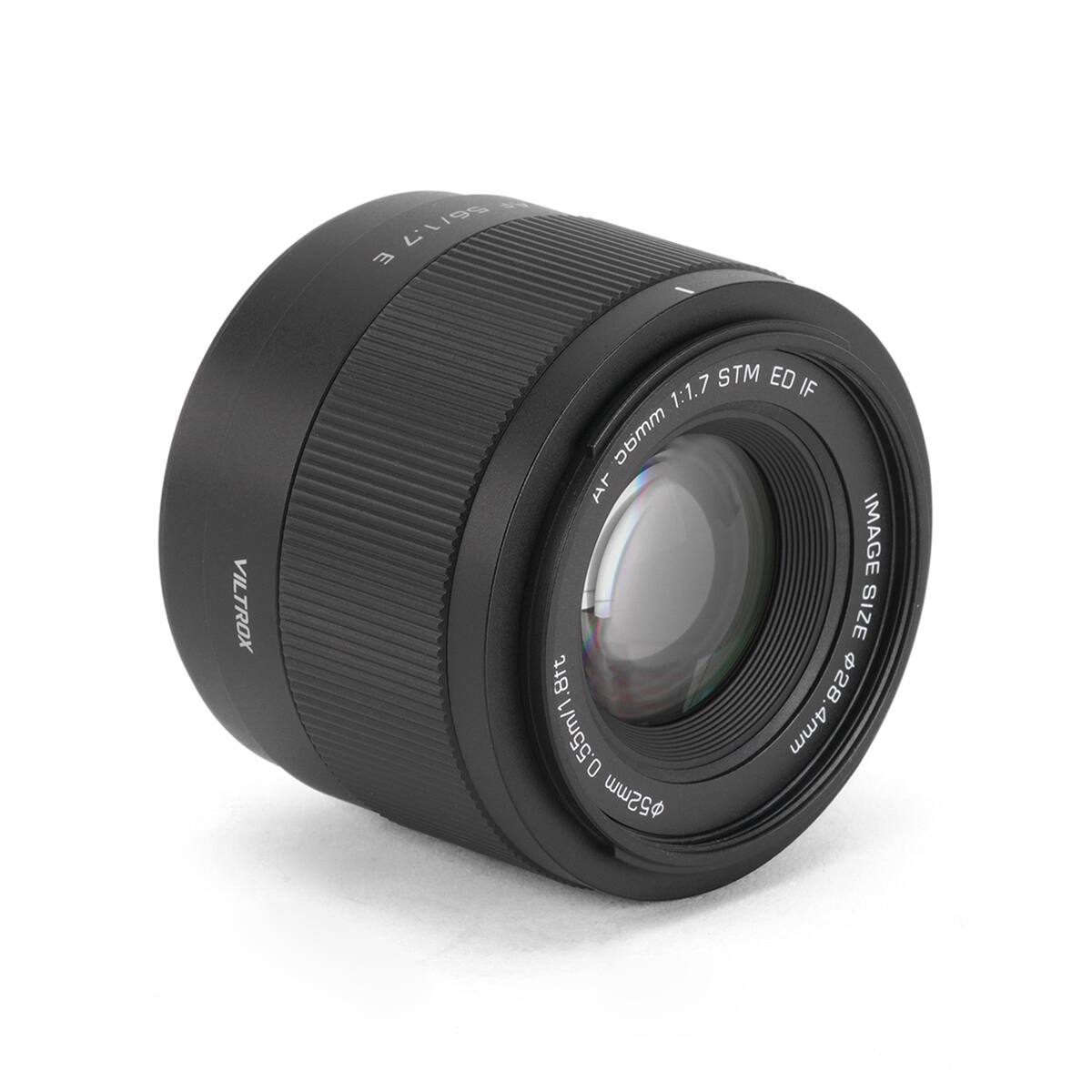 5017 E VILTROX STM ED 1:1.7 IF 50mm 1:1.7 STM ED IF IMAGE SIZE .8x 28 .55m/1 4mm 0 52mm