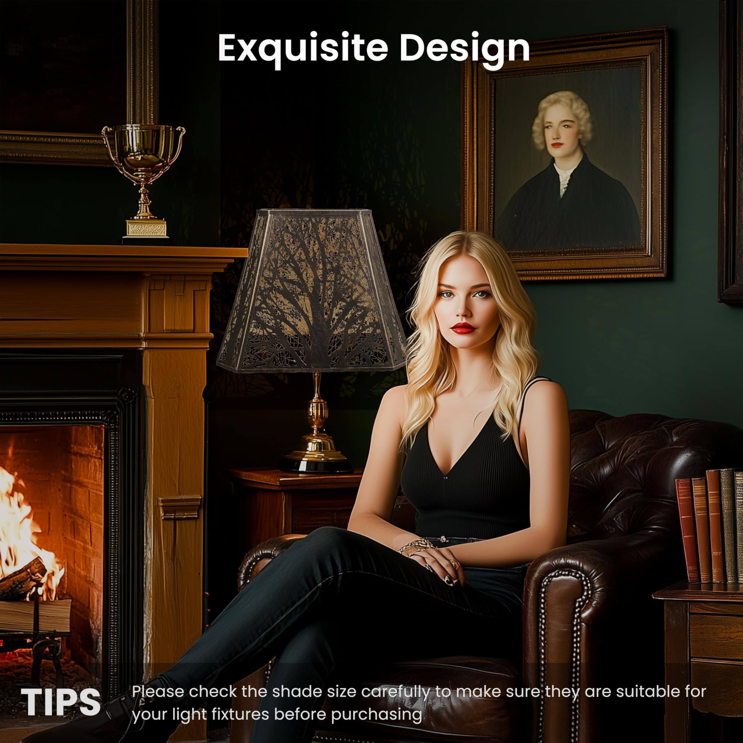 Exquisite Design

Please check the shade size carefully to make sure they are suitable for your light fixtures before purchasing. TIPS