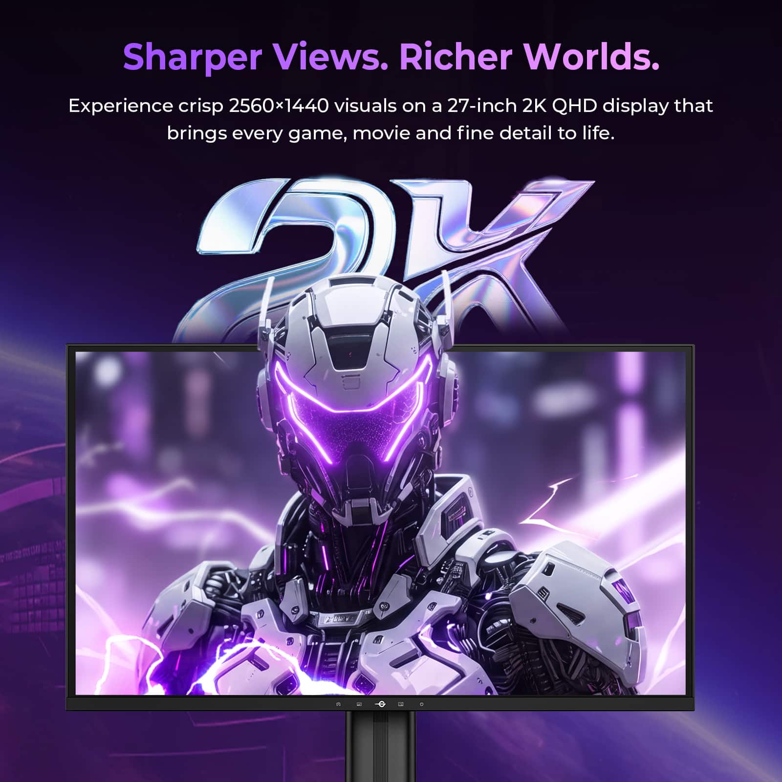 Titan army KF271S PLUS 27 inch QHD Gaming Monitor, Fast IPS 2560