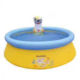 Jleisure - 5' x 16.5" Sea Otter Inflatable Outdoor Above Ground Kid Swimming Pool
