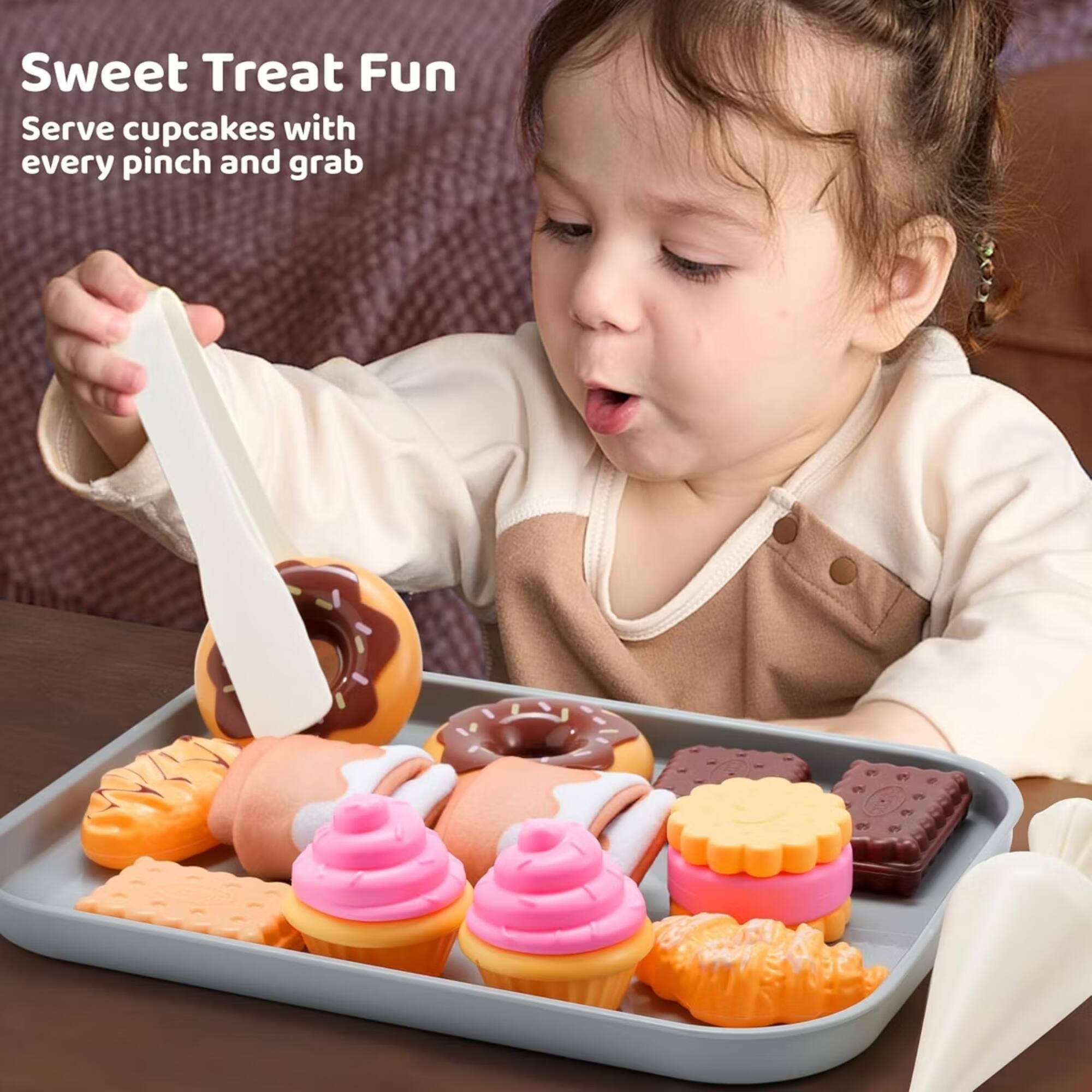 Sweet Treat Fun  
Serve cupcakes with every pinch and grab