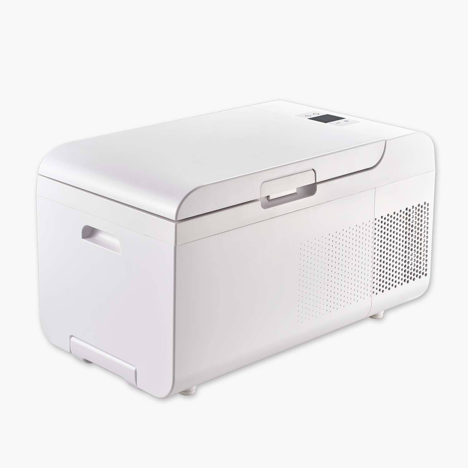 Front. Equator - Equator PFF 07 IC Rolling Fridge Freezer Portable Retractable Handle RV Car Cooler Camping w/ Adapter 0.7cf 12 DC 110V - White.