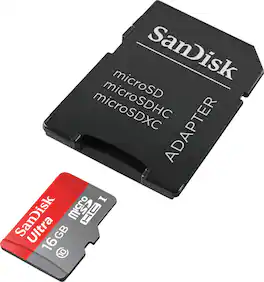 SANDISK - Ultra 16GB microSDHC Class 10 Memory Card