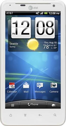 Front Standard. HTC - Vivid 4G Mobile Phone - White (AT&T).