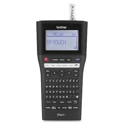 Front. Brother - P-touch Electronic Label Maker - Black.