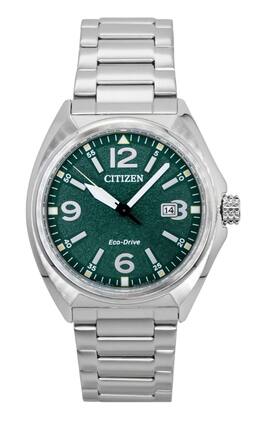 Citizen - Eco-Drive Stainless Steel Dial AW1571-76X 100M Men's Watch - Green