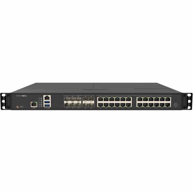 SonicWall - NSa 3800 Network Security/Firewall Appliance - Centralized Management - 24 Port - 1000Base-T, 10GBase-X - Black