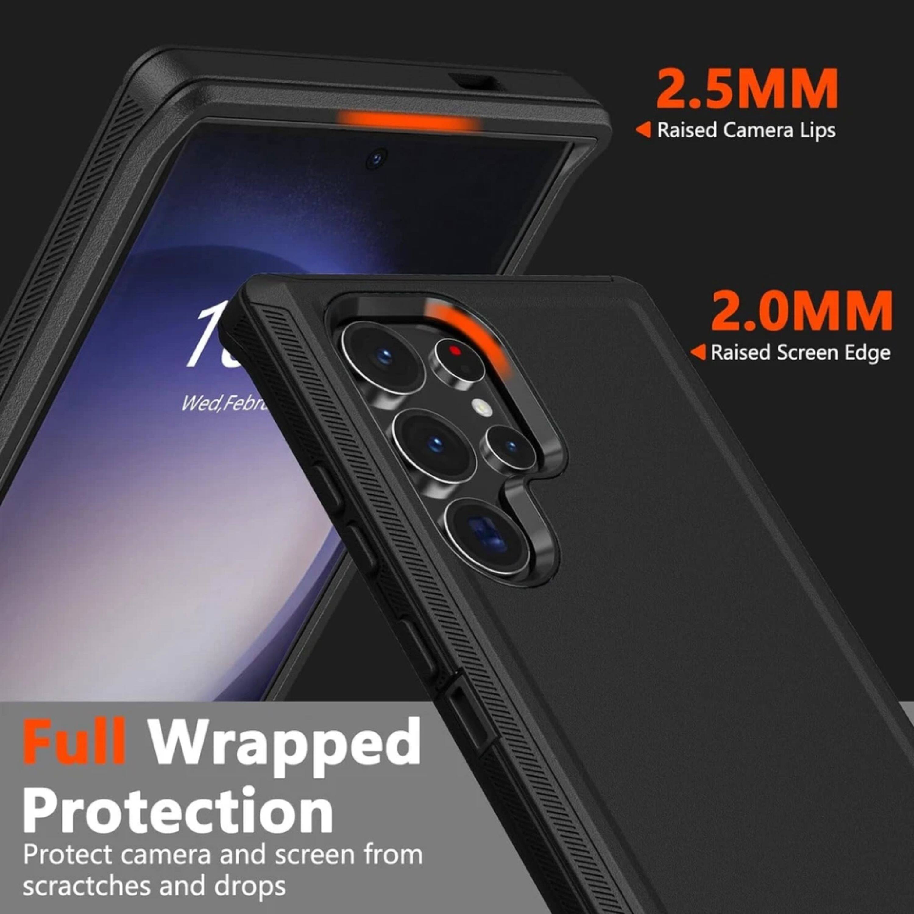 2.5MM Raised Camera Lips  
1 Wed, Feb  
2.0MM Raised Screen Edge  
Full Wrapped Protection  
Protect camera and screen from scratches and drops