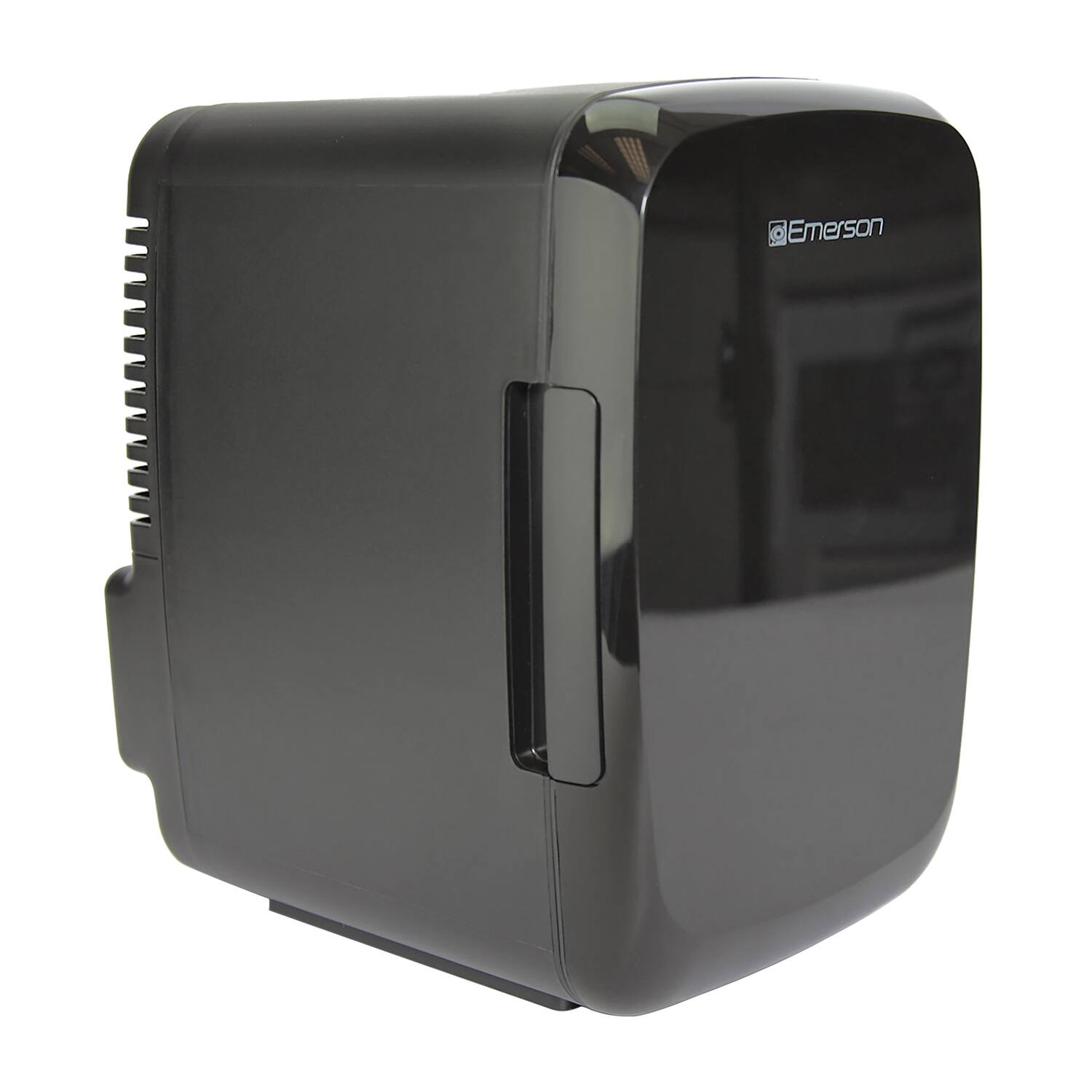 Angle. Emerson - Emerson EFC-5000 Portable Mini Fridge Cooler for 6 Cans, Compact 4L Capacity - Black.