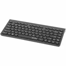 Manhattan - Slim Wireless USB Mini Keyboard - Wireless Connectivity - RF - 32.81 ft - 2.40 GHz - USB Type A Interface - 82 - Black