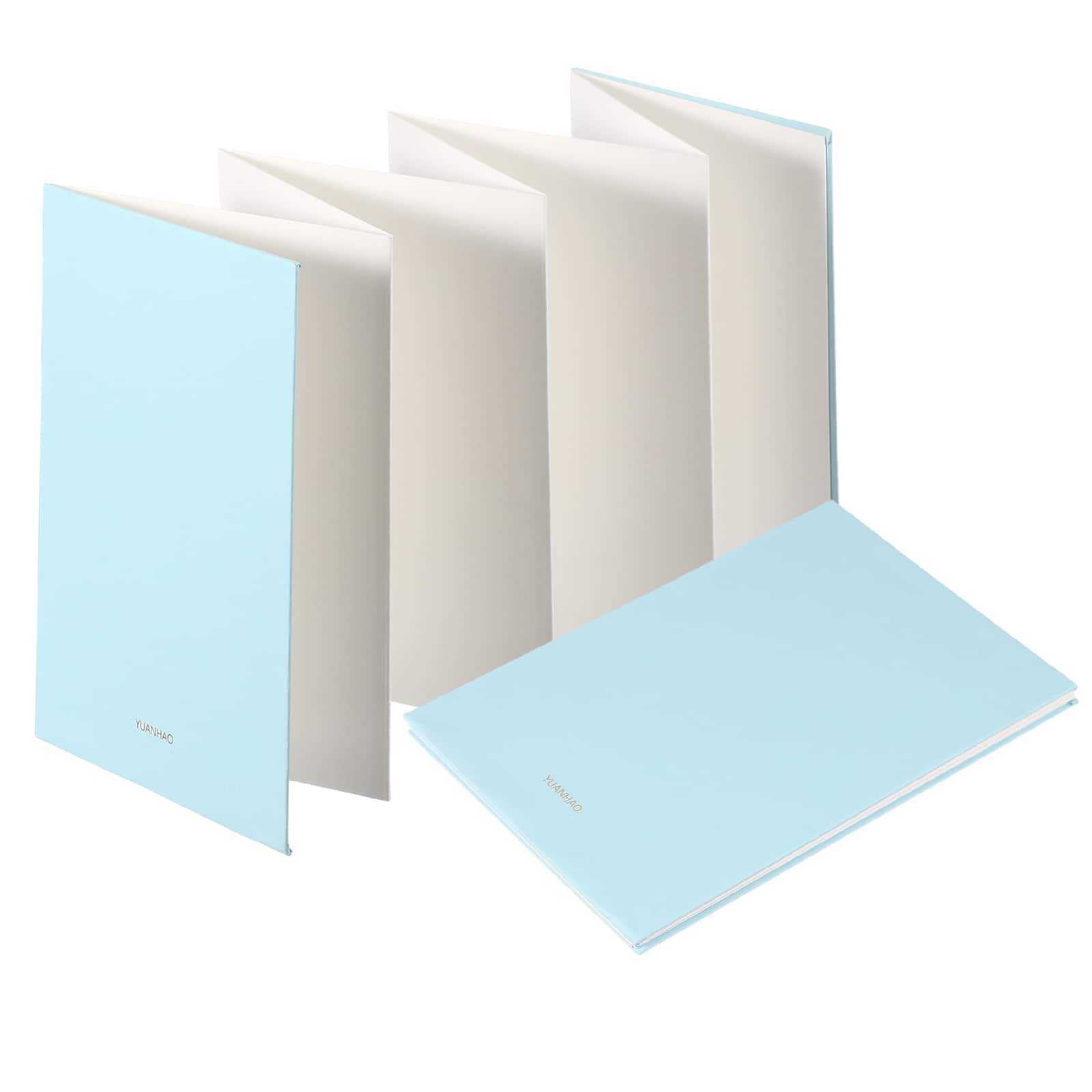 Unique Bargains - 7.5x5.2 Inch Concertina Sketchbook, 16 Sheets 300GSM Unfold 103cm Blank Travel Journal for Drawing - Sky Blue price history on PriceWatchPro
