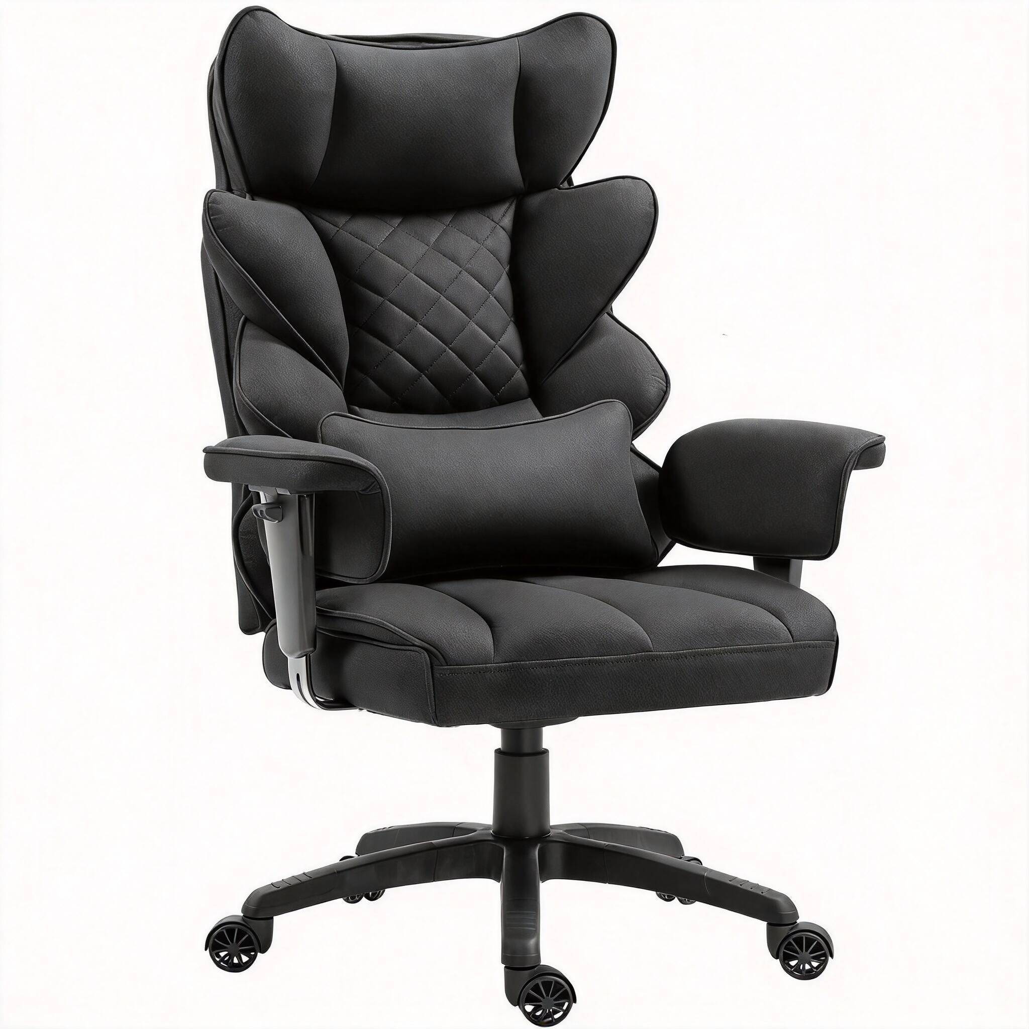 Black Fabric, Big And Tall, High Back, Adjustable