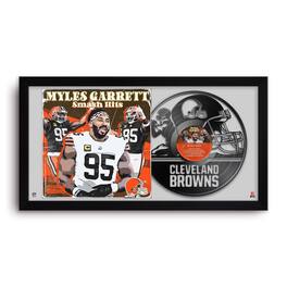 Sporticulture - Myles Garrett Cleveland Browns 14" x 26" Framed Art Vinyl Album Print - Black