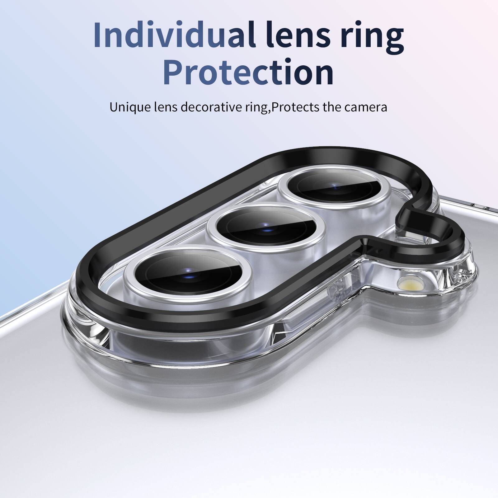 Individual lens ring Protection  
Unique lens decorative ring, Protects the camera