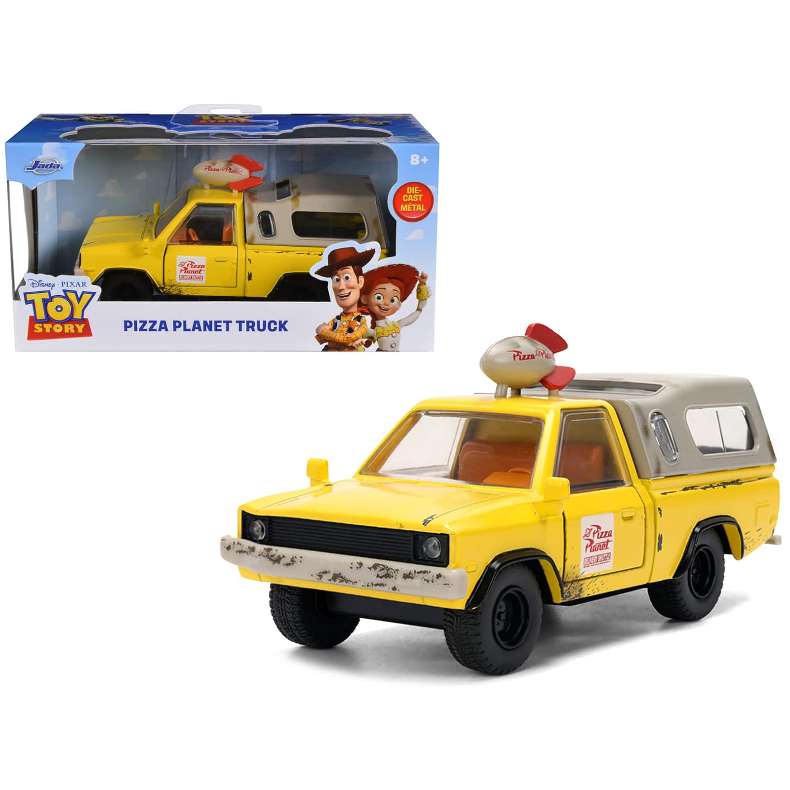 "Pizza Planet Truck Yellow (Weathered) w/Beige Camper ""Toy Story"" 1995 Movie ""Hollywood Rides"" 1/32 Model Car by Jada" price history on PriceWatchPro