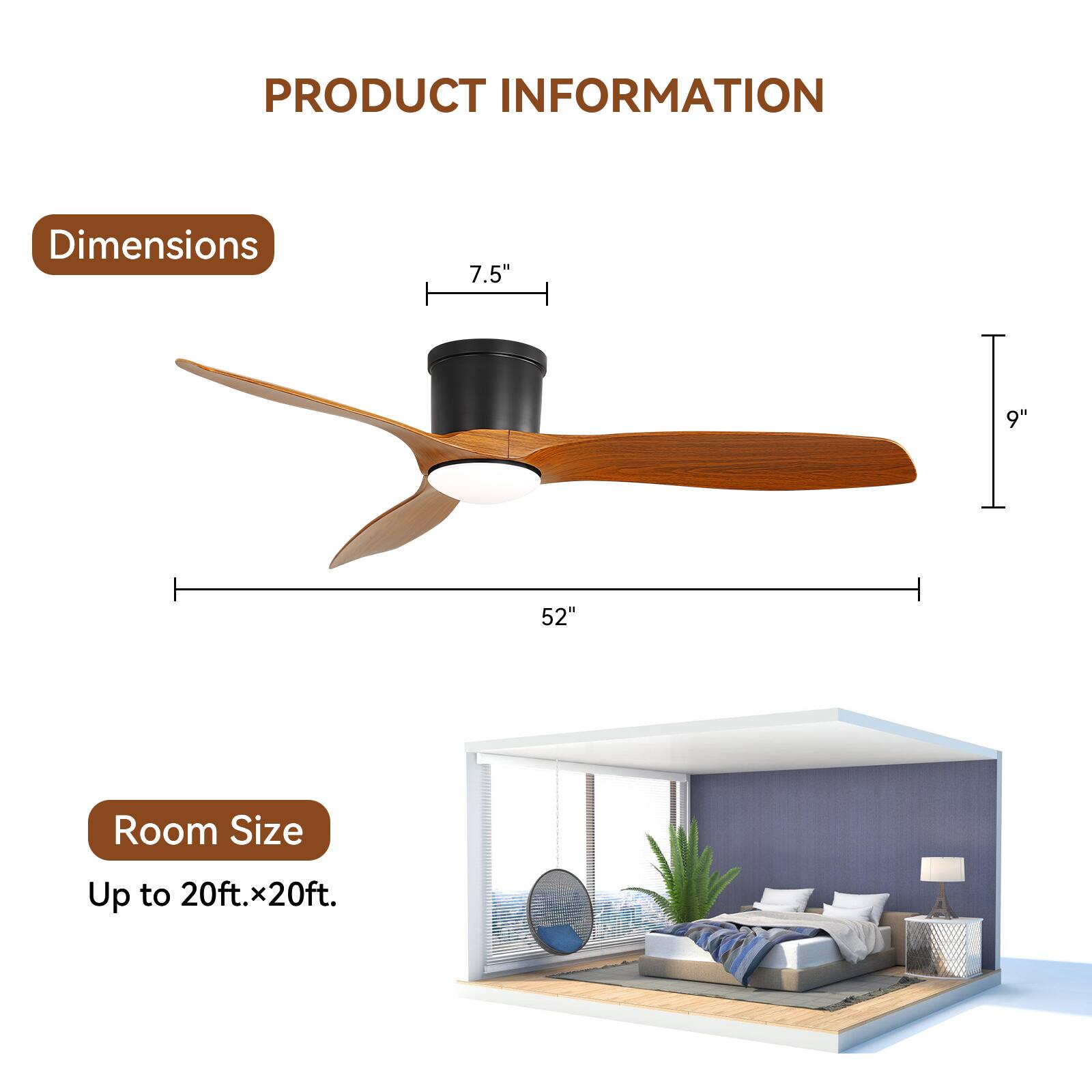 PRODUCT INFORMATION

Dimensions
- 52" (width)
- 7.5" (height)
- 9" (depth)

Room Size
Up to 20ft. x 20ft.