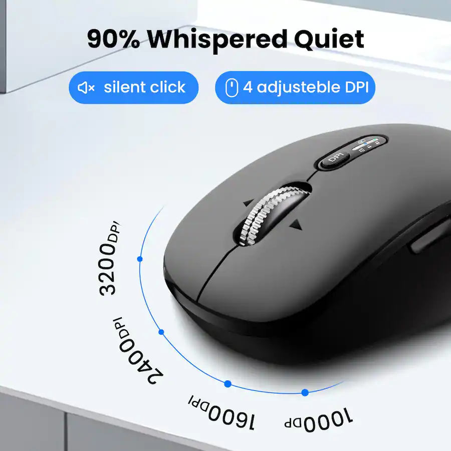 TECH SAFARI Wireless And Mouse Combo usb Dual Bt Multi device Slim Set ...