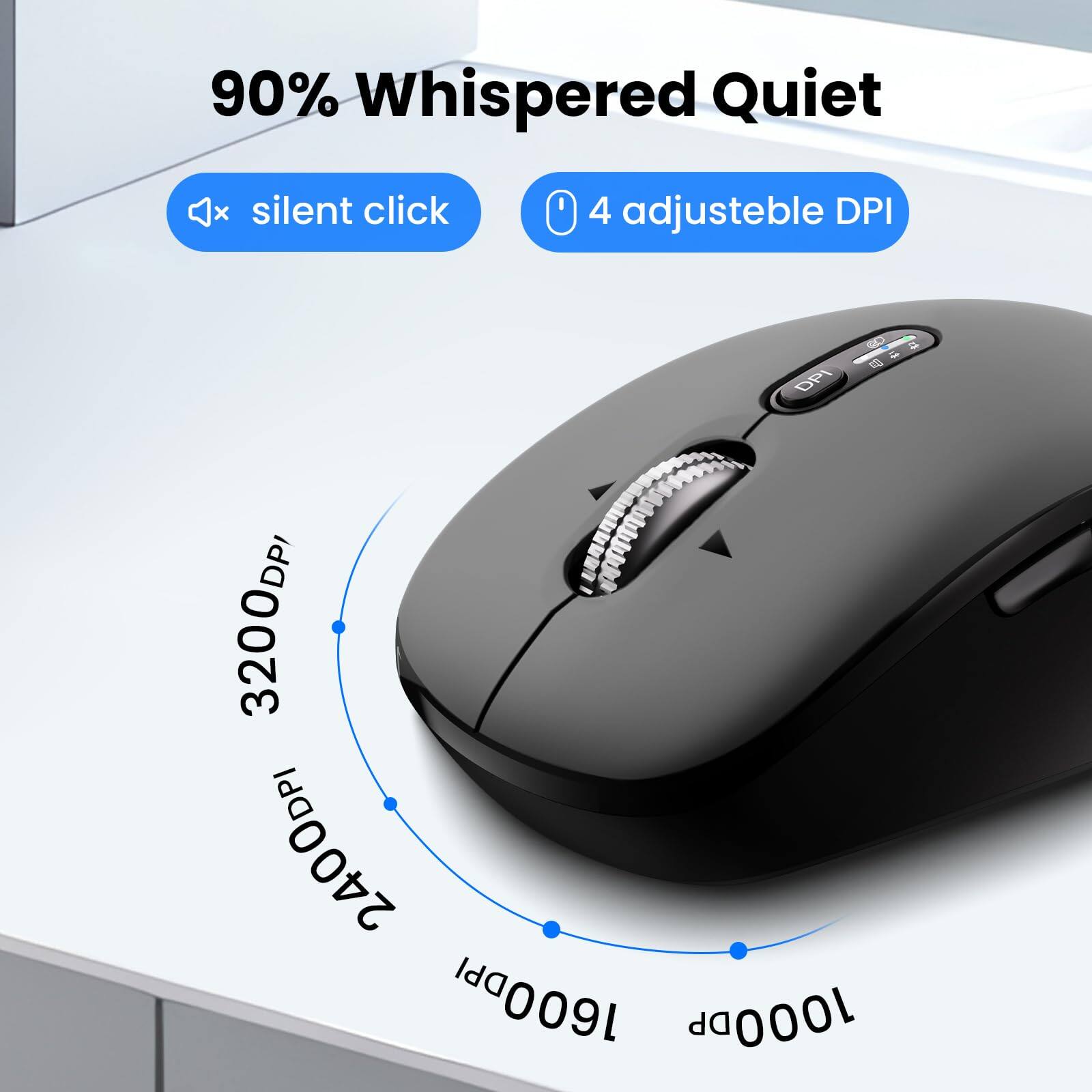 TECH SAFARI Wireless And Mouse Combo usb Dual Bt Multi device Slim Set ...