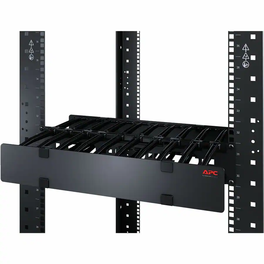 Cpu Back Side Front Side APC NetShelter Cable Management, Horizontal Cable Manager, 2U, Single ...