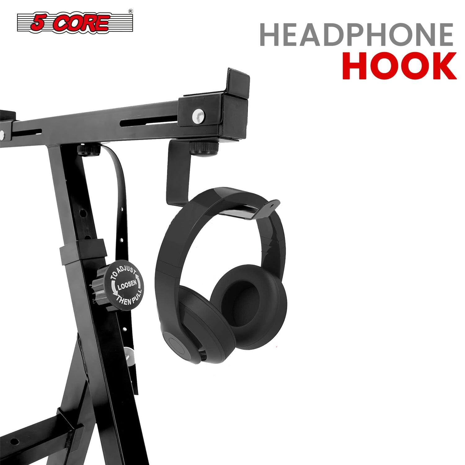 5 CORE  
HEADPHONE HOOK  

TO ADJUST, LOOSEN THEN PULL