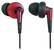 Front Standard. Panasonic - Earbud Headphones - Red.