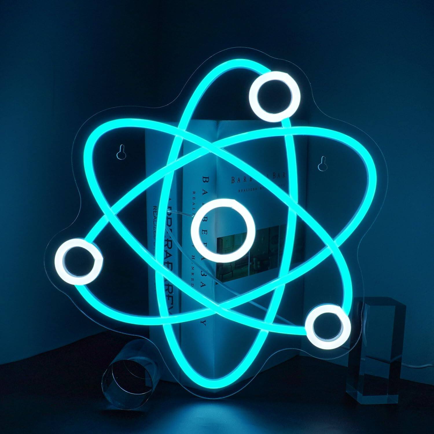 Auledio Molecule Neon Blue and White LED Neon Light Neon Strip Sign As ...