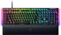 Razer - BlackWidow V4 Full Size Wired Mechanical Green Clicky Switch Gaming Keyboard with Chroma RGB Backlighting - Black - Front_Zoom